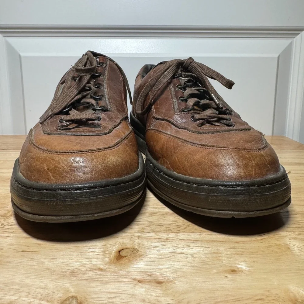Mephisto Match Runoff Airjet Tan Grain Leather Walking Shoes Mens 10 Made France